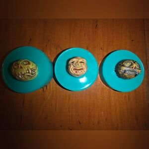 Lot X3 Baking Molds Of  Scary People Faces  Epoxy Resin /Polymer Clay Food Safe